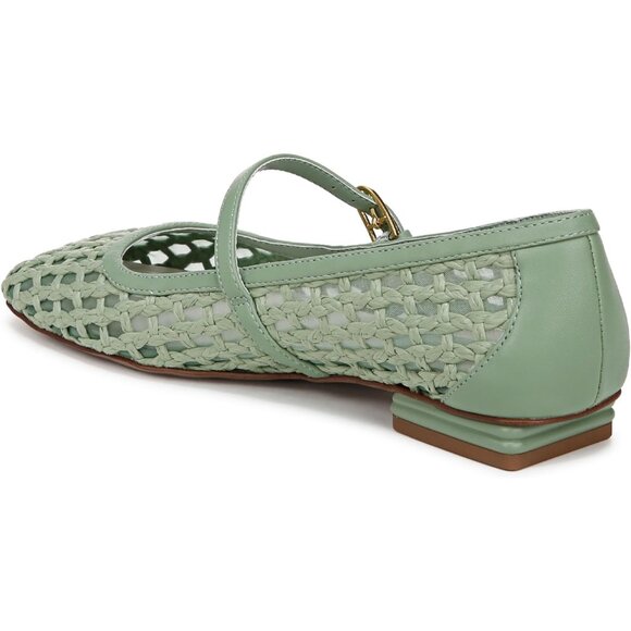Franco Sarto Womens Aloe Green Woven Fabric Tinsley Mary Jane Ballet Flats - Picture 8 of 9